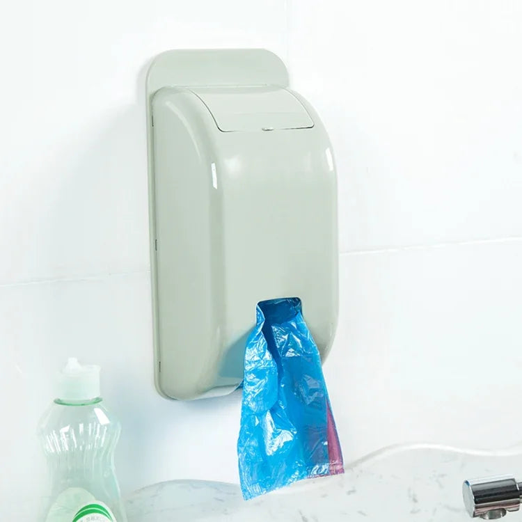 Boîte de rangement murale pour sacs poubelles, taille : 30,0 x 14,0 x 10,0 cm, livraison couleur aléatoire, boîte de rangement suspendue.