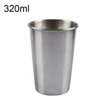 Tasse à vin simple paroi en acier inoxydable électropoli 320ml (Argent), 320ml