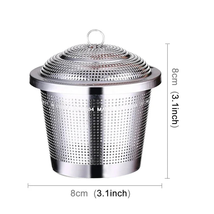 Filtre à thé en maille en acier inoxydable verrouillable pour épices, infuseur à boule de thé, grande taille : 8 x 8 cm, grande taille : 8 x 8 cm