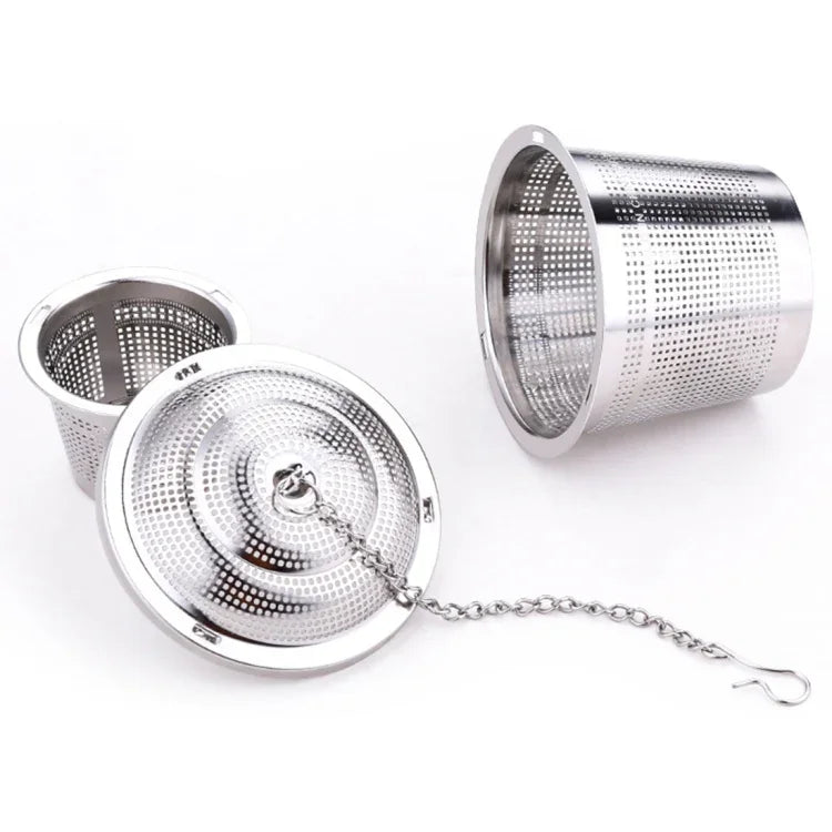 Filtre à thé en maille en acier inoxydable verrouillable pour épices, infuseur à boule de thé, grande taille : 8 x 8 cm, grande taille : 8 x 8 cm