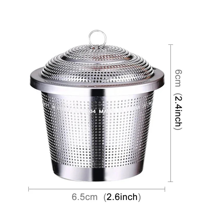 Filtre à thé en acier inoxydable avec boule à épices, passoire en maille, taille moyenne : 6,5 x 6 cm, taille moyenne : 6,5 x 6 cm
