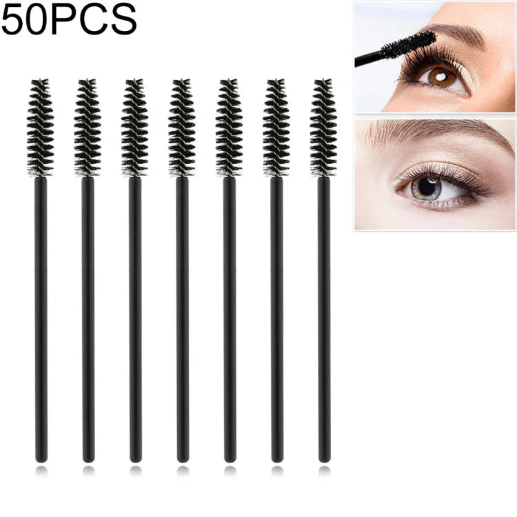 50 PCS Brosses à Cils Jetables Maquillage Cosmétique Brosses à Maquillage Outils de Style pour les Yeux