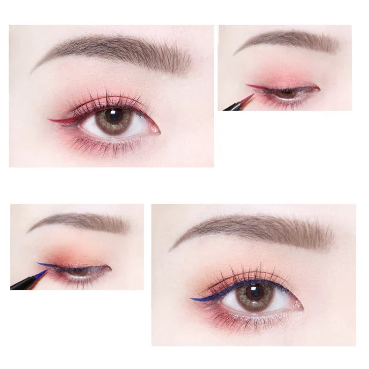 50 pinceaux eyeliner cosmétiques pour les yeux, outils de maquillage