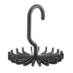 Porte-cravates rotatif à 360 degrés avec 20 griffes, porte-ceintures et écharpes, Taille : S, 20 griffes noir
