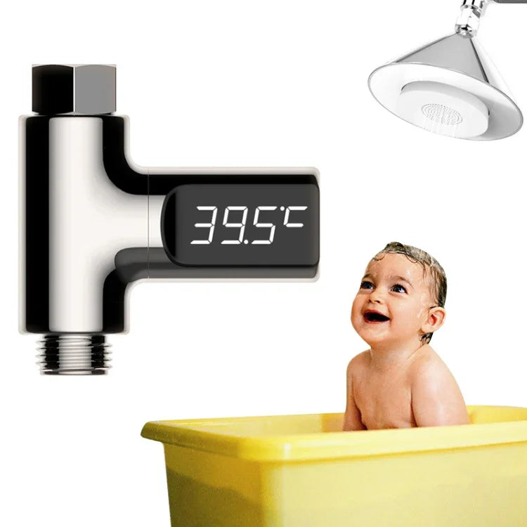 BD-LS-01 Thermomètre d'eau passif pour bébé avec affichage LED rotatif à 360 degrés, Première génération
