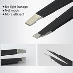 Ciseaux à sourcils portables 3 en 1 en acier inoxydable