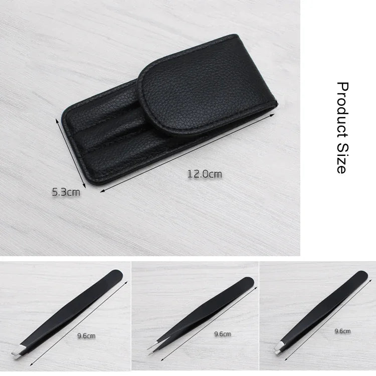 Ciseaux à sourcils portables 3 en 1 en acier inoxydable