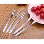 10 PIÈCES Fourchette à fruits en acier inoxydable Créative et écologique Petite fourchette à fruits, 10 PIÈCES Fourchette à fruits