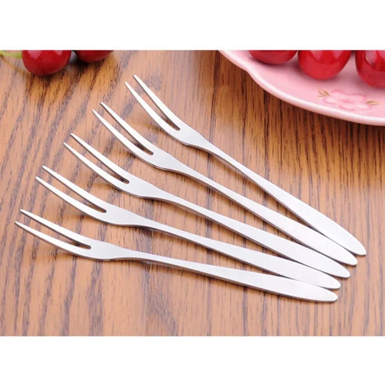 10 PIÈCES Fourchette à fruits en acier inoxydable Créative et écologique Petite fourchette à fruits, 10 PIÈCES Fourchette à fruits