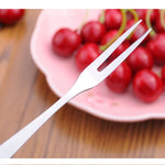 10 PIÈCES Fourchette à fruits en acier inoxydable Créative et écologique Petite fourchette à fruits, 10 PIÈCES Fourchette à fruits