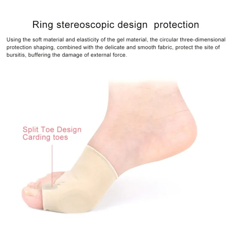 1 paire de manchons correcteurs d'hallux valgus en SEBS, pour le soin des pieds, anneau spécial pour l'os du gros orteil, attelle orthopédique pour le pouce du pied, soulagement pour hommes/femmes, taille : L, taille : L