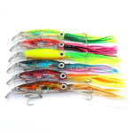 HENGJIA Leurre de pêche artificiel en forme de pieuvre, appât de pêche bionique avec hameçons, longueur : 14 cm, couleur aléatoire