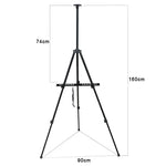 Portable Telescopic Metal Easel Tripod for Painting & Advertising Display, Metal Easel Tripod
