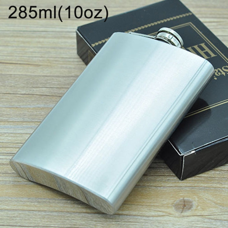 Gourde de hanche portable en acier inoxydable, 285 ml (10 oz), pour sports de plein air, la maison ou les voyages, 285 ml (10 oz) (sans petit entonnoir) (argent 285 ml (10 oz))