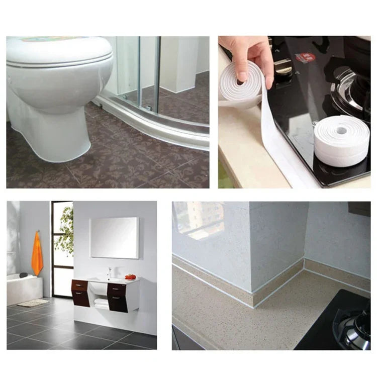 Ruban étanche et anti-moisissure en PVC pour cuisine et salle de bain, taille : 38 mm x 3,2 m