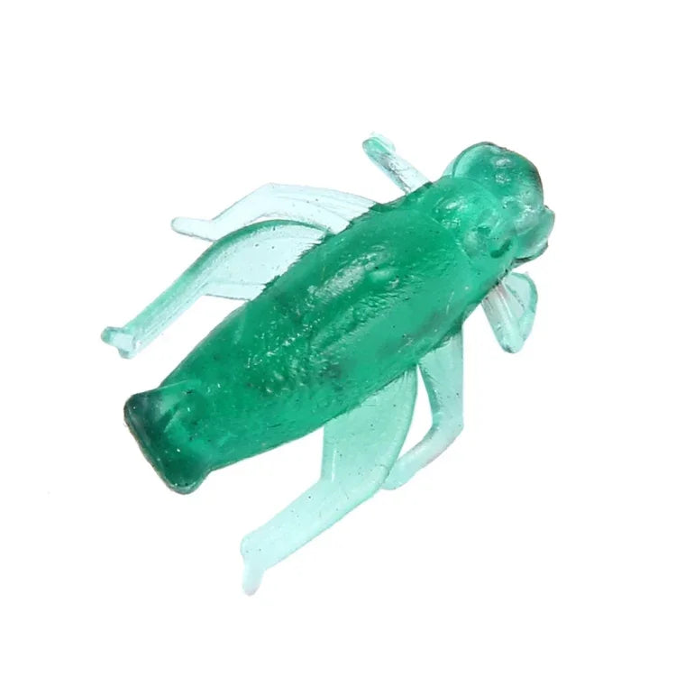100 leurres de pêche en forme de grillon, appâts de pêche artificiels, longueur : 2 cm, forme de grillon
