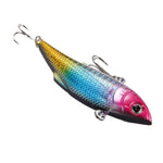 Leurre de pêche flottant artificiel en plastique à revêtement coloré, appât de pêche pour la pêche en surface avec hameçons, longueur : 7,5 cm