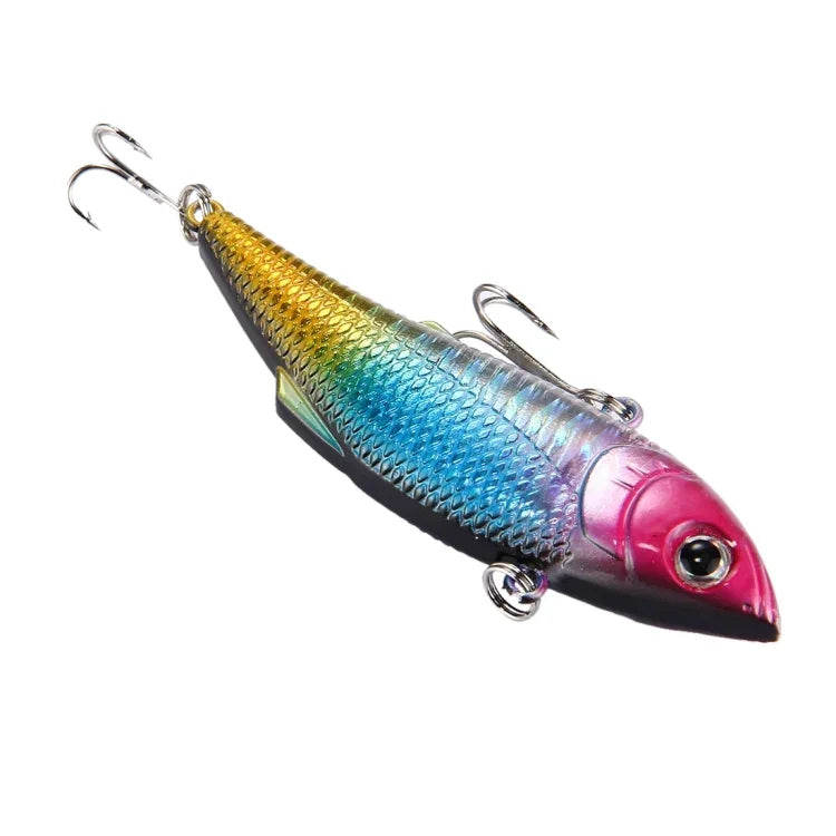 Leurre de pêche flottant artificiel en plastique à revêtement coloré, appât de pêche pour la pêche en surface avec hameçons, longueur : 7,5 cm
