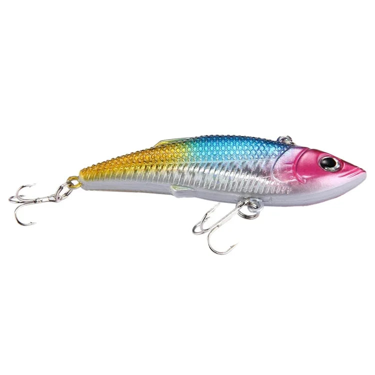 Leurre de pêche flottant artificiel en plastique à revêtement coloré, appât de pêche pour la pêche en surface avec hameçons, longueur : 7,5 cm