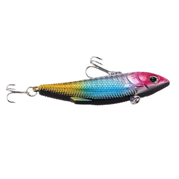 Leurre de pêche flottant artificiel en plastique à revêtement coloré, appât de pêche pour la pêche en surface avec hameçons, longueur : 7,5 cm