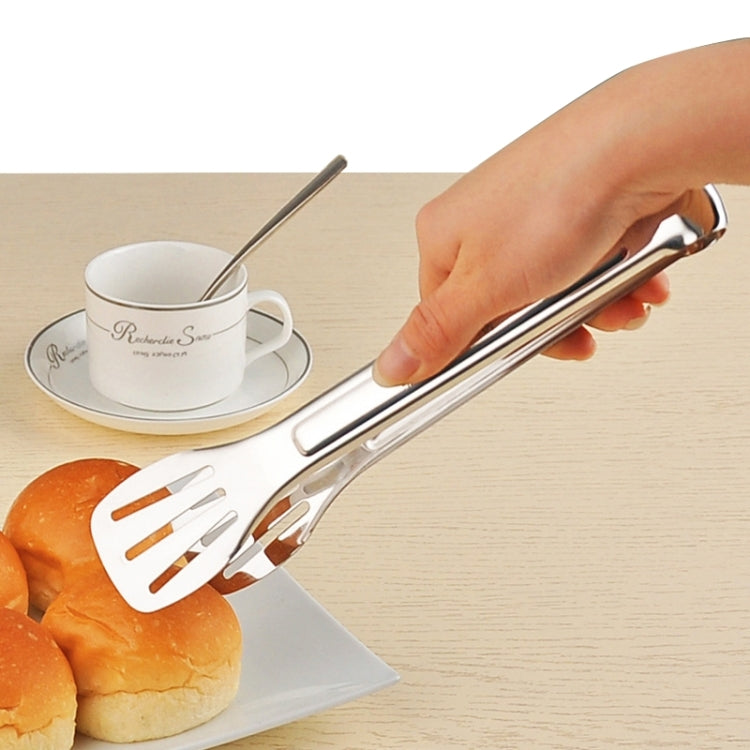 Pinces à steak de barbecue en acier inoxydable, pinces de rôtisserie, pelles à steak perforées, spatule, pinces à nourriture, pinces à pain, longueur : 24 cm, 24 cm