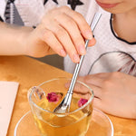 Paille filtrante en acier inoxydable pour feuilles de thé, infuseur à herbes, passoire à thé, cuillère à mélanger pour jus, café