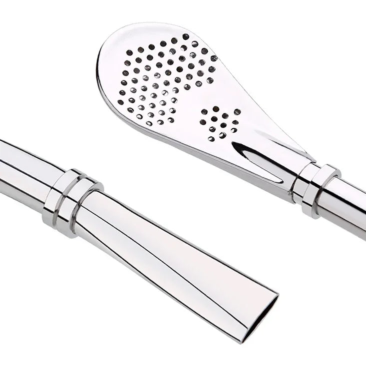 Paille filtrante en acier inoxydable pour feuilles de thé, infuseur à herbes, passoire à thé, cuillère à mélanger pour jus, café
