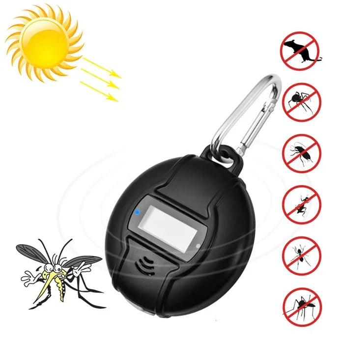 Répulseur portable solaire extérieur Q3 pour insectes nuisibles, moustiques ultrasoniques avec fonction boussole, répulsif moustiques