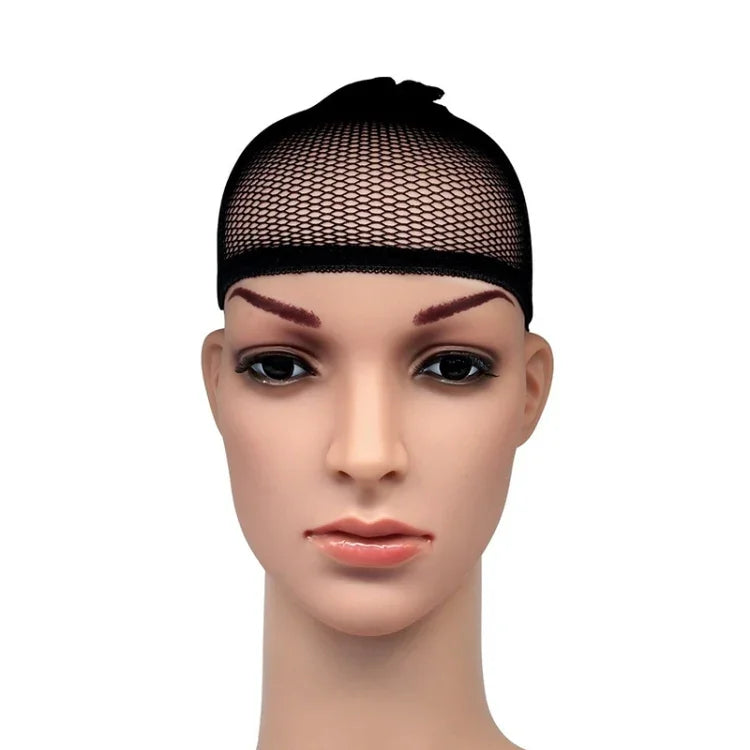 5 Pcs Chaussettes en Soie Élastique Filet à Cheveux Filet de Perruque Filet à Mailles, A, Couleur:Noir, A