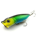 HENGJIA Leurre de pêche artificiel en plastique Popper Bionic avec hameçons, longueur : 6,5 cm, livraison couleur aléatoire, longueur : 6,5 cm