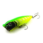 HENGJIA Leurre de pêche artificiel en plastique Popper Bionic avec hameçons, longueur : 6,5 cm, livraison couleur aléatoire, longueur : 6,5 cm