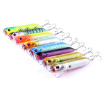 HENGJIA Leurre de pêche artificiel Popper Bionic avec hameçons, longueur : 9,5 cm, livraison couleur aléatoire, longueur : 9,5 cm
