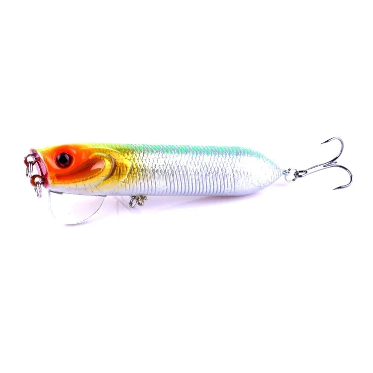 HENGJIA Leurre de pêche artificiel Popper Bionic avec hameçons, longueur : 9,5 cm, livraison couleur aléatoire, longueur : 9,5 cm