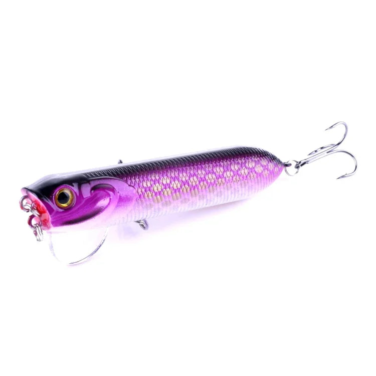 HENGJIA Leurre de pêche artificiel Popper Bionic avec hameçons, longueur : 9,5 cm, livraison couleur aléatoire, longueur : 9,5 cm