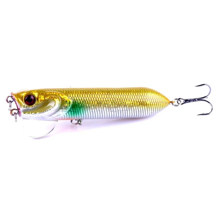 HENGJIA Leurre de pêche artificiel Popper Bionic avec hameçons, longueur : 9,5 cm, livraison couleur aléatoire, longueur : 9,5 cm