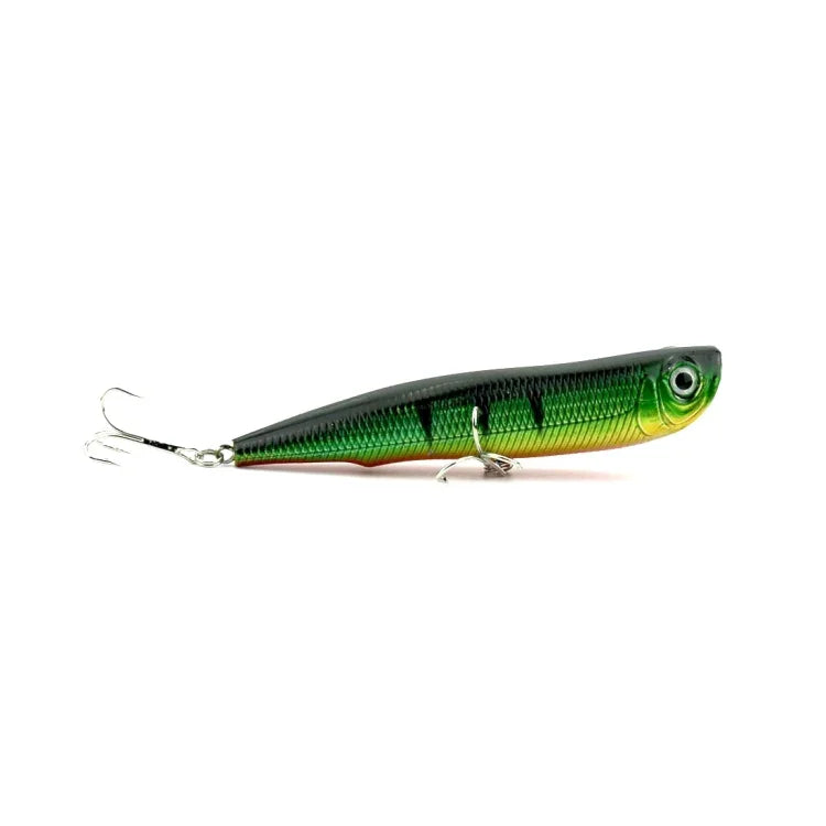 HENGJIA Leurre de pêche artificiel Popper Bionic avec hameçons, longueur : 10,5 cm, couleur aléatoire, longueur : 10,5 cm
