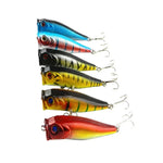 HENGJIA Leurre de Pêche Artificiel en Plastique, Popper Bionique avec Hameçons, Longueur : 9 cm, Livraison Couleur Aléatoire, Longueur : 9 cm
