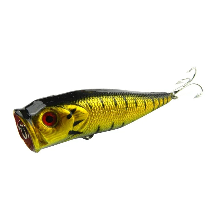 HENGJIA Leurre de Pêche Artificiel en Plastique, Popper Bionique avec Hameçons, Longueur : 9 cm, Livraison Couleur Aléatoire, Longueur : 9 cm