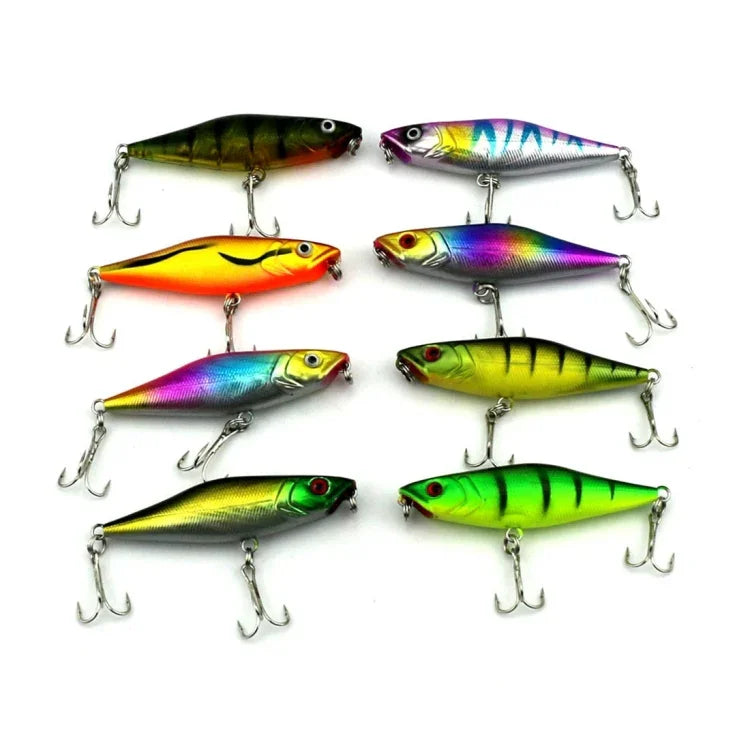 HENGJIA Leurre de pêche artificiel Popper Appât de pêche bionique avec hameçons, Longueur: 7,5 cm, Livraison de couleur aléatoire, Longueur: 7,5 cm