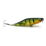 HENGJIA Leurre de pêche artificiel Popper Appât de pêche bionique avec hameçons, Longueur: 7,5 cm, Livraison de couleur aléatoire, Longueur: 7,5 cm