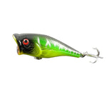 Leurre de pêche artificiel en plastique HENGJIA, leurre bionique Popper avec hameçons, longueur : 6,5 cm, livraison couleur aléatoire, longueur : 6,5 cm