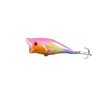 Leurre de pêche artificiel en plastique HENGJIA, leurre bionique Popper avec hameçons, longueur : 6,5 cm, livraison couleur aléatoire, longueur : 6,5 cm