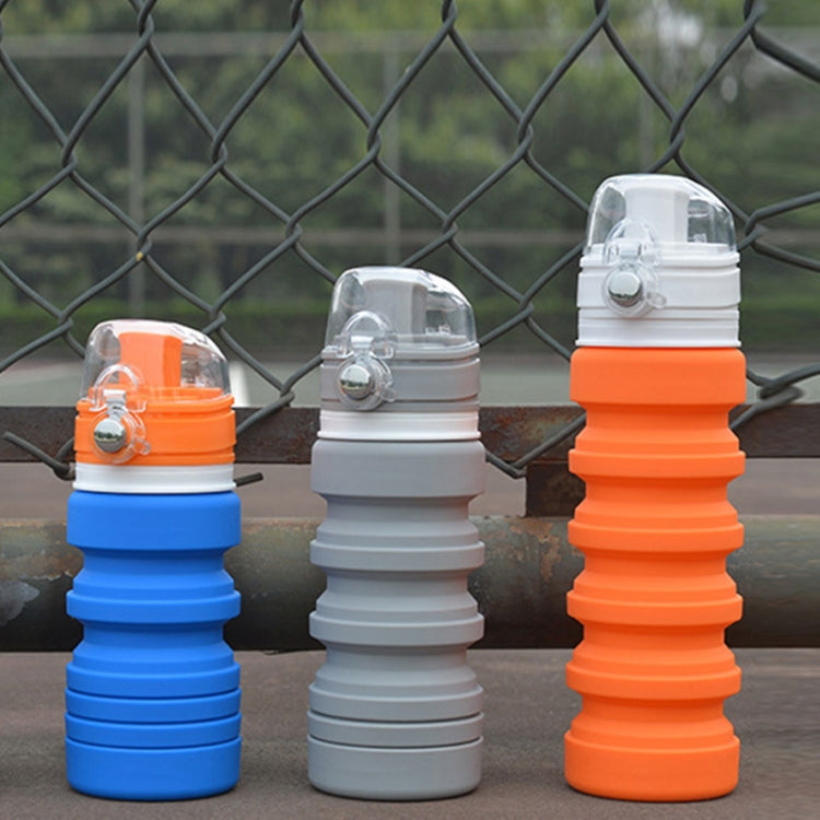 Bouteille de Sport Pliable en Silicone de Voyage 500 ml avec Bouilloire et Tasse Télescopique