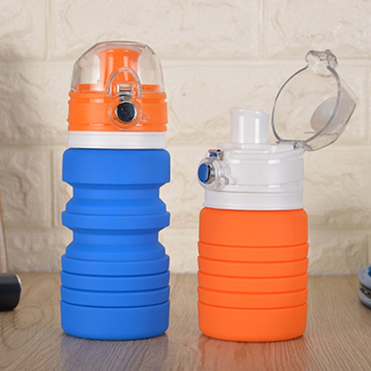 Bouteille de Sport Pliable en Silicone de Voyage 500 ml avec Bouilloire et Tasse Télescopique