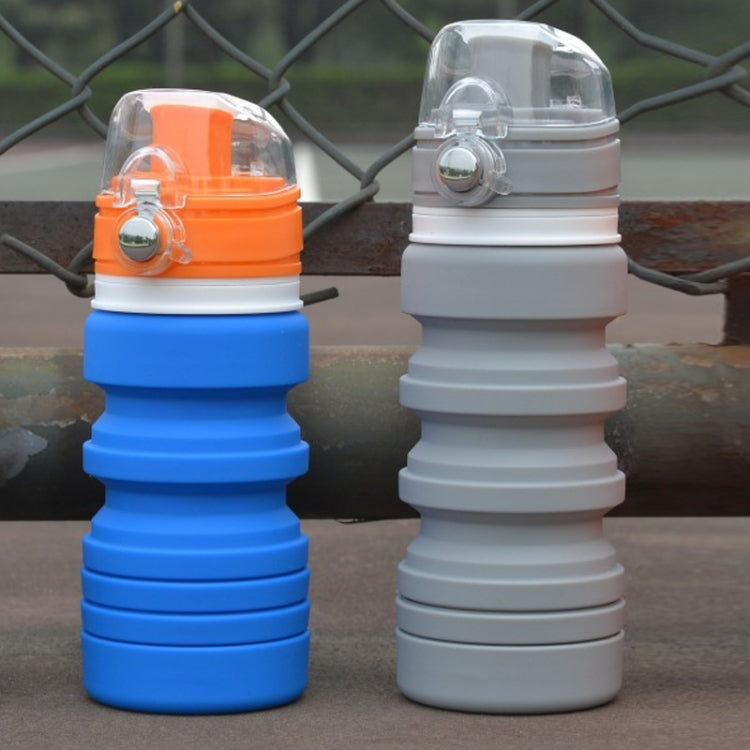 Bouteille de Sport Pliable en Silicone de Voyage 500 ml avec Bouilloire et Tasse Télescopique