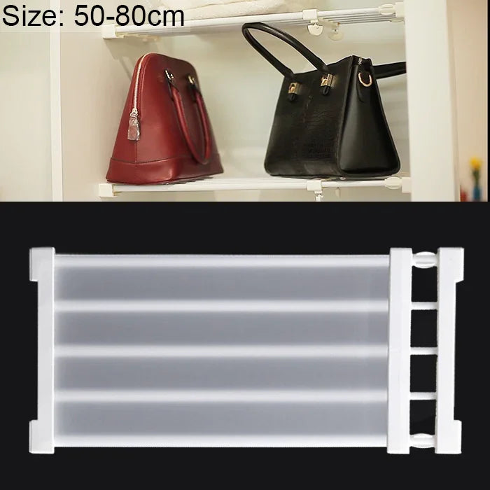 Étagère de placard avec cloison à couches pour rangement dans le dressing, cloison de dortoir, largeur : 24cm, plage d'extension : 50-80cm, plage d'extension : 50-80cm