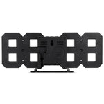 Grande horloge murale numérique multifonction 3D LED avec fonction snooze, affichage 12/24 heures pour maison, cuisine, bureau, DC 5V, certifiée CE, corps noir caractères verts, corps noir caractères bleus, corps noir caractères blancs