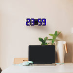 Grande horloge murale numérique multifonction 3D LED avec fonction snooze, affichage 12/24 heures pour maison, cuisine, bureau, DC 5V, certifiée CE, corps noir caractères verts, corps noir caractères bleus, corps noir caractères blancs