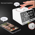 Horloge réveil enceinte Bluetooth K11, horloge musicale numérique créative avec affichage radio, double interface USB, support disque U / carte TF / FM / AUX, prise US, prise US(Noir), prise US(Blanc)