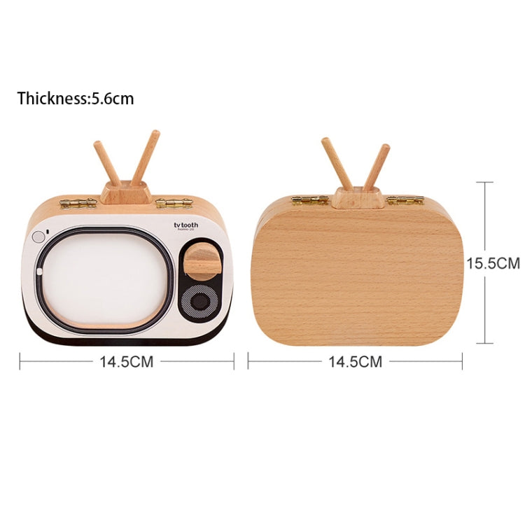 Boîte Créative en Bois pour Enfants TV Ensemble de Conservation des Dents de Lait, Boîte de Rangement pour Dents de Bébé, HC2008A, HC2008B, HC2008C